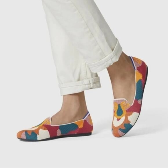Rothy's Moroccan Print Amber Loafers Shoes RARE Retired Flats Colorful 9 W - Picture 2 of 9